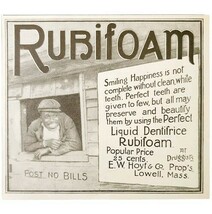 Rubifoam Dentrifice 1897 Advertisement Victorian Toothpaste Dental ADBN1A11 - €17,11 EUR