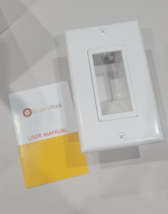 5 1-Gang Recessed Low Voltage Wall Plate w/remodel ring for cord feed th... - $14.84