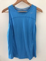 Nike Running Womens Blue Quick Dry Dri Fit Active Athletic Tank Top M-L 40&quot; - £21.57 GBP
