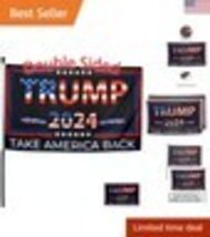 Trump 2024 Flag - Double-Sided Banner with Brass Grommets - Indoor Outdoor - $33.25