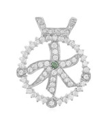 Jewelry of Venusfire Kettenanhaenger Goettin Demeter Waldgrner Brillant-Silberan - $696.00