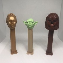 Vintage Lot of 3 Star Wars Pez Dispensers - C3PO &amp; YODA-1997/ CHEWY-2014... - £7.39 GBP