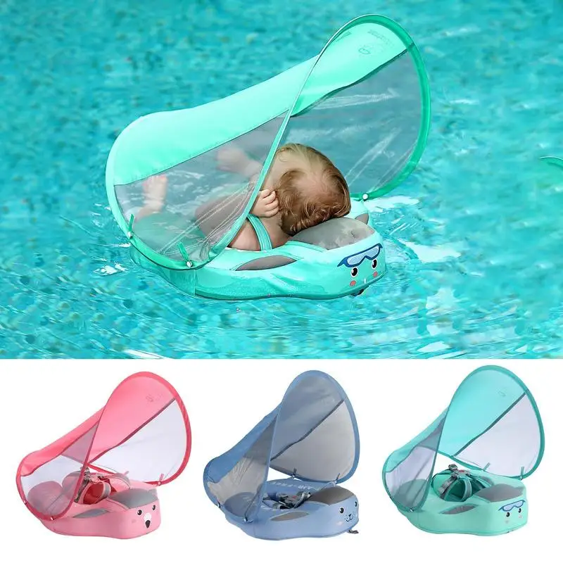 Pool Float For Kids Adjustable Funny Pool Float Baby Swimming Float With Canopy - £44.12 GBP+