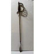 Vintage Brass Tall 27&#39;&#39; Shoe Horn Wood Handle Sword Shape   - £53.34 GBP