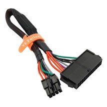 24 Pin To 8 Pin Atx Psu Power Adapter Sleeved Cable For Dell Optiplex 3020 5040  - £22.01 GBP