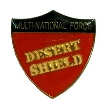 Multi-National Force Desert Shield Hat Tac or Lapel Pin Collectors Item - £5.46 GBP