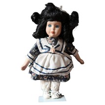 Elegant Vintage Porcelain Doll, Blue and White Beauty from the 20th cent... - $100.59 CAD
