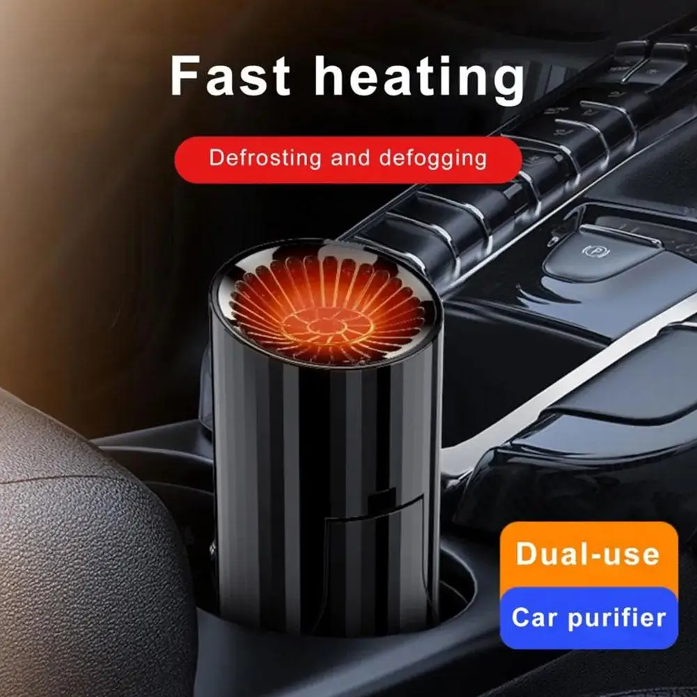 12V Car Heater 2 In 1 Car Windshield Fast Heating Defrost Defogger 360° Rotary - £16.79 GBP