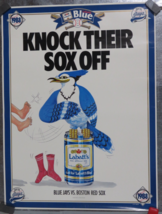 VTG 1988 Labatt Blue Jays Poster – Knock Their Sox Off vs. Red Sox 18x24 - $39.55