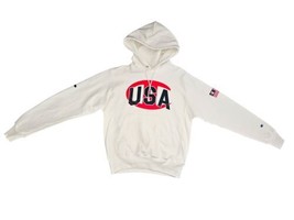 Champion Reverse Weave Team USA  White Hoodie Men&#39;s Size Small - £20.91 GBP