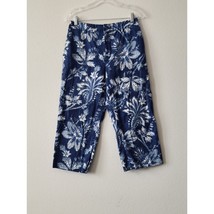 Lauren Ralph Lauren Cropped Pants Size 12 Navy Floral Straight Vintage - $19.99