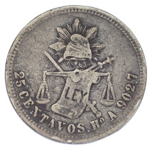 1879Ho Un México 25 Moneda (Muy Fino, MB Estado) Km 406.6 - $103.94