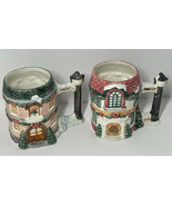 Two Christmas mugs cups House of Lloyd Christmas around world one has sm... - £11.08 GBP