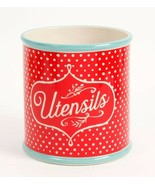 Pioneer Woman ~ Flea Market ~ RED POLKA DOT ~ Stoneware ~ Utensil Holder... - €30,15 EUR