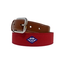 Roostas The Dickson Embroidered Belt Red Multi - $886.93 MXN