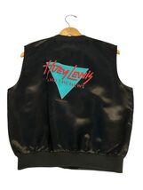 Vintage 80s Huey Lewis WINTERLAND TAG Black Satin Jacket Large VERY RARE - €246,41 EUR