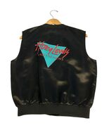 Vintage 80s Huey Lewis WINTERLAND TAG Black Satin Jacket Large VERY RARE - €244,25 EUR