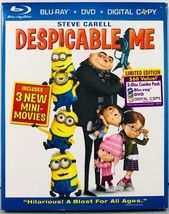 Despicable Me with Steve Carell Blu-ray Disc &amp; DVD Includes 3 New Mini-Movies - £4.78 GBP