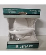 Lenape Genuine Bone Porcelain Vintage Wall Mount Soap Dish USA made  - £10.99 GBP