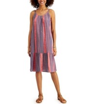 MSRP $60 Style &amp; Co Striped Midi Dress Red Size Medium - £15.45 GBP