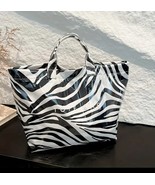Large Zebra Tote Bag for Women PVC Totes Bags Carry All Handbag Plastic... - €25,74 EUR