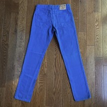 The Hollister Skinny Pants Womens 30 Blue Color Denim Button Fly Jeans 30x32 - £7.17 GBP