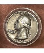 1953-D Washington Silver 25c Quarter - B6199 - £12.52 GBP