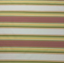 AMERICAN SILK PENTHOUSE STRIPE RED GREEN S3031 100% SILK FABRIC BY THE Y... - $9.74