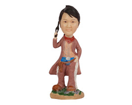Custom Bobblehead Female Hunter Wearing Vintage Hunting Outfit Seems Determined  - £69.82 GBP