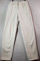 Ann Taylor Jeans Womens Size 8L White Denim 100% Cotton Straight Leg Flat Front - $17.09