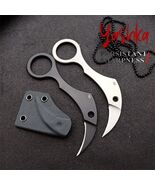 Tactical Claw Knife Fixed lade D2 Steel Outdoor Survival Hunting Tool Ne... - $370.37 MXN