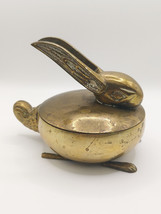 Vintage Brass Bunny Rabbit Trinket Box From Abu Dhabi Al-Jaber - £45.98 GBP