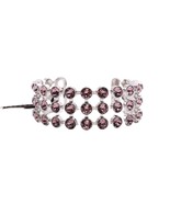 Rebecca Bangle With 3 Rows of Small Round Lavender Crystals - £255.63 GBP