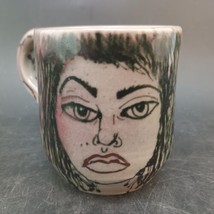 Hand-Thrown Espresso Cup &#39;Riley&#39; Woman&#39;s Hand-Drawn Face, Sold OBO  - $89.10