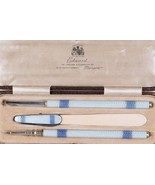 c1900 Sterling Silver Guilloche Writing set with letter opener - £416.67 GBP