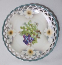 Decorative Plate Vtg Cico Bavaria Germany Lustre With Grapes &amp; Flowers D... - £11.79 GBP