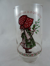 Coca Cola Holly Hobbie Merry Christmas Vintage Glass 1977 - £6.21 GBP