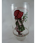 Coca Cola Holly Hobbie Merry Christmas Vintage Glass 1977 - $10.69 CAD