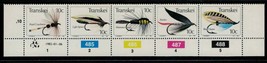 ZAYIX South Africa - Transkei 71 MNH strip of 5 Fishing Flies Sports 032323SM11M - £1.80 GBP