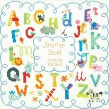Dimensions Alphabet Birth Record Baby Hugs Counted Cross Stitch Kit 70-7... - $16.99