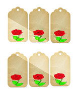6 Flower Tags7-Digital-ClipArt-ArtClip-scrapbook-gift tag-gift card - $37.30 MXN