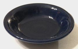 Fiesta Dark Blue HLC USA Vintage 80s Fruit Dessert Lead Free Bowl Retired 5 1/4&quot; - £4.49 GBP