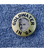 &quot;Goldwater in &#39;64&quot; Small Gold Political Pin Very Good Condition - $9.67