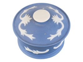 Vintage Norleans Japan Powder Blue Bisque Porcelain Trinket Box Hard to Find - £9.35 GBP