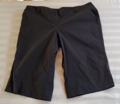 New York &amp; Co Black Bermuda Shorts Size 14 Cotton Blend - £11.62 GBP