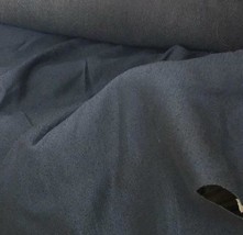 CANVAS FABRIC WITH LIGHT FLANNEL BACKING COLOR NAVY BLUE 57&quot; WIDE BY THE... - $56.53 MXN