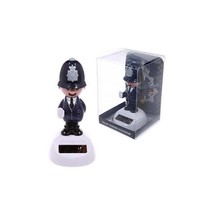 Puckator ff66English Policeman Figurine Solar Plastic Dark Blue/Black/Pi... - $23.27 CAD