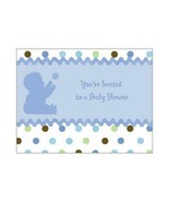 Tickled Blue Baby Shower Invitations with Envelopes 8 Per Package New - £3.10 GBP