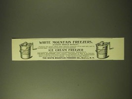 1893 White Mountain Freezer Ice Cream Freezer Ad - £14.65 GBP