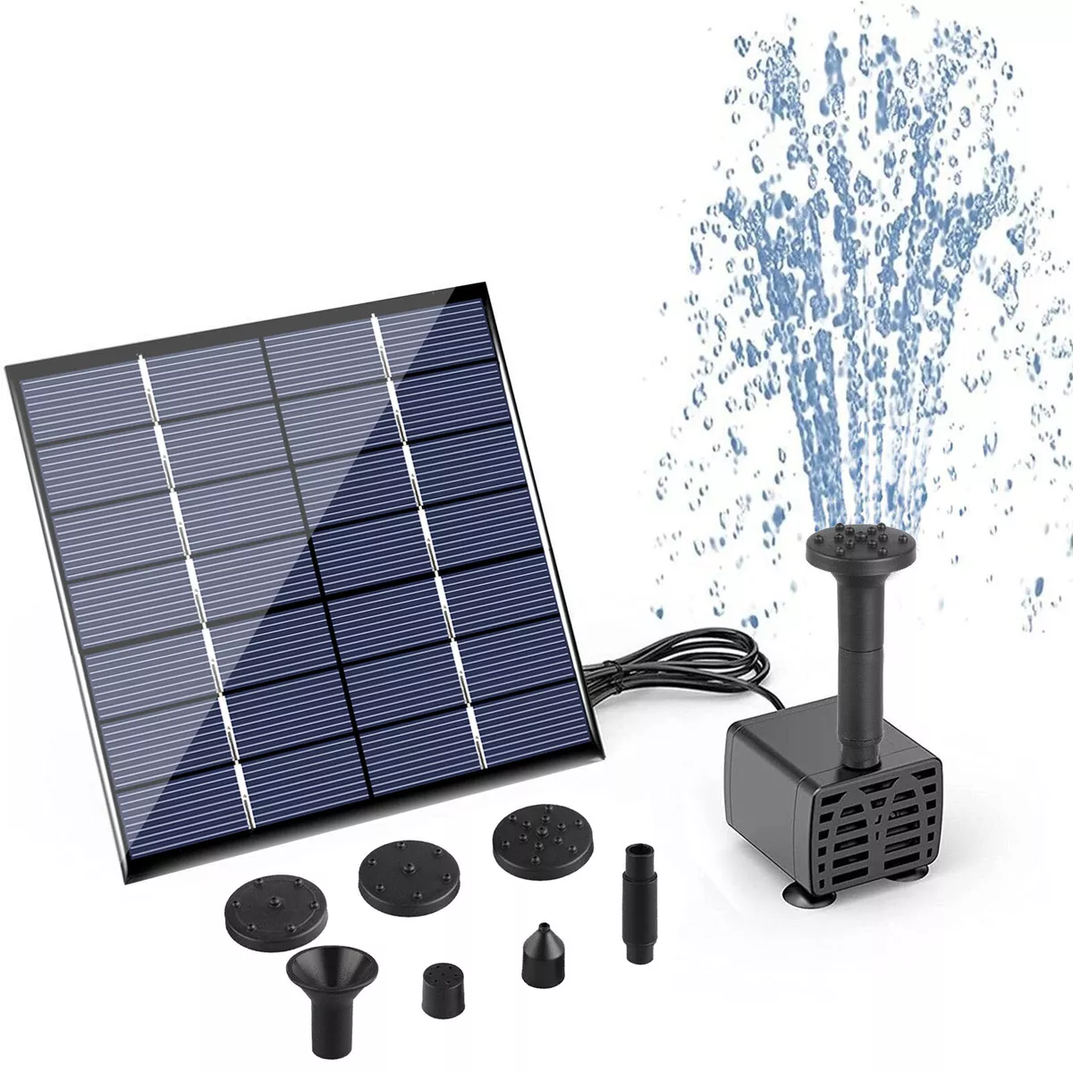 Solar Power Fountain Submersible Floating Water Pump Bird Bath Pond Gard... - $19.99
